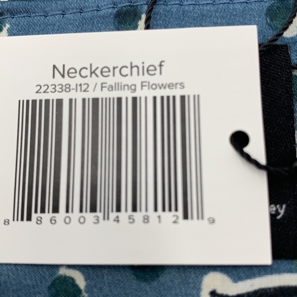 Vera Bradley Neckerchief in Falling Flowers (Blue, Dark Green Floral print) - Picture 8 of 10